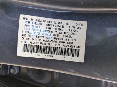 Honda Accord Hybrid de 4 puertas, berlina, 2015