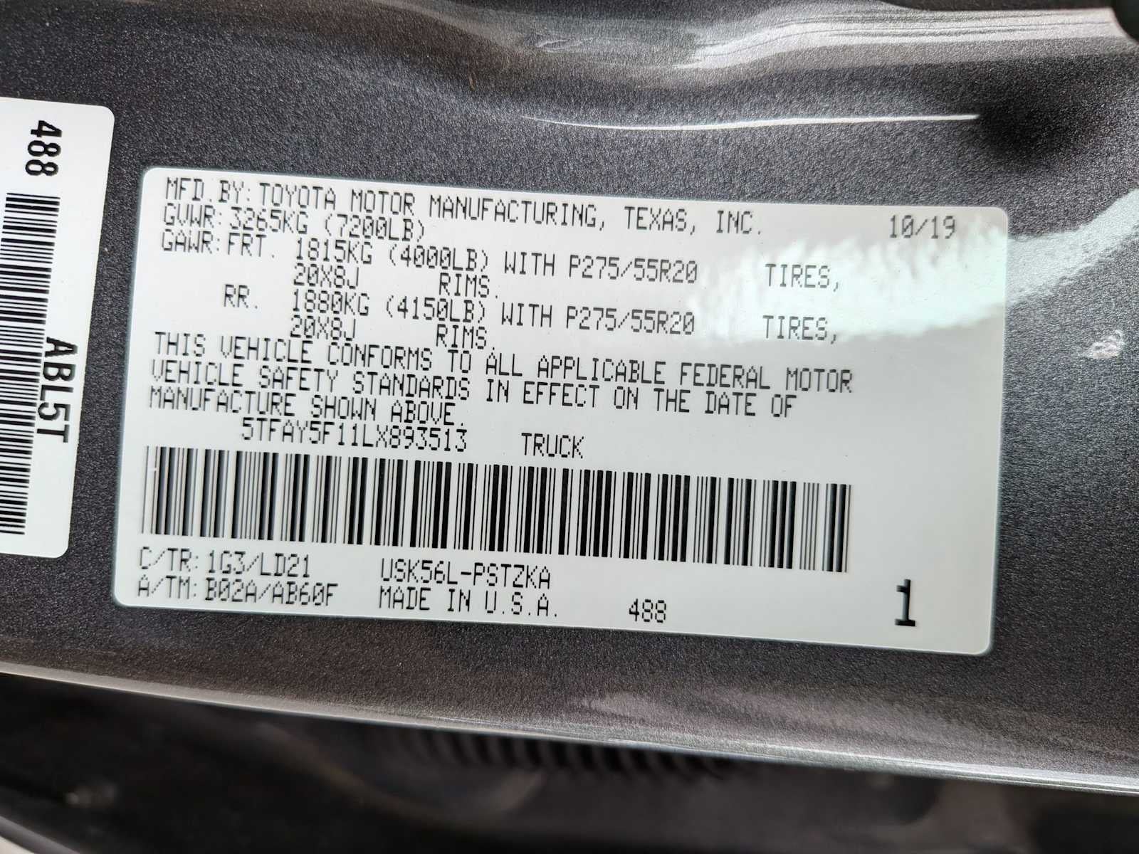 Toyota Tundra Edición 1794 de 2020