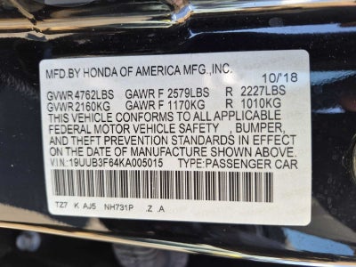 2019 Acura TLX w/A-Spec Pkg