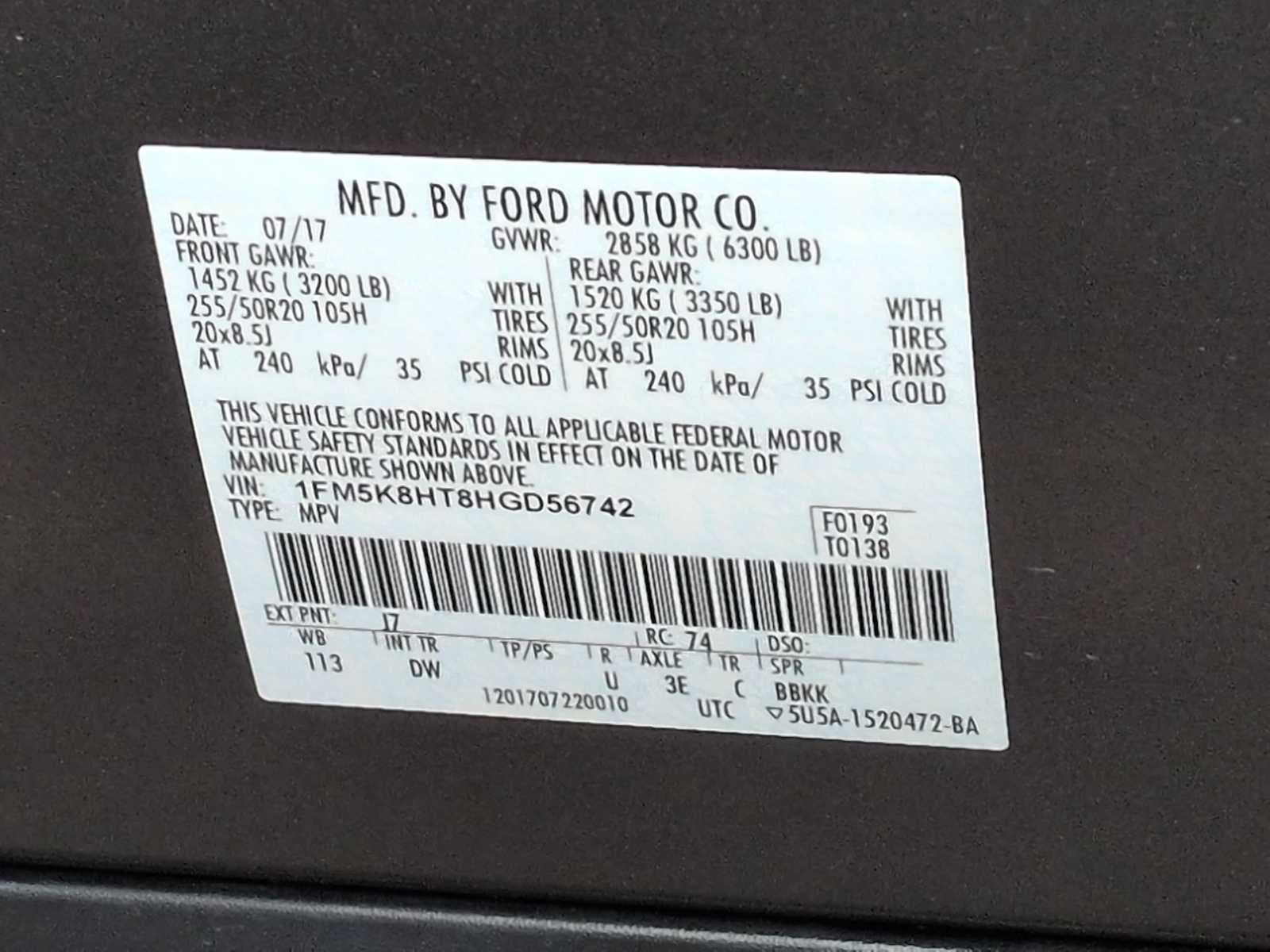 Ford Explorer Platinum 2017