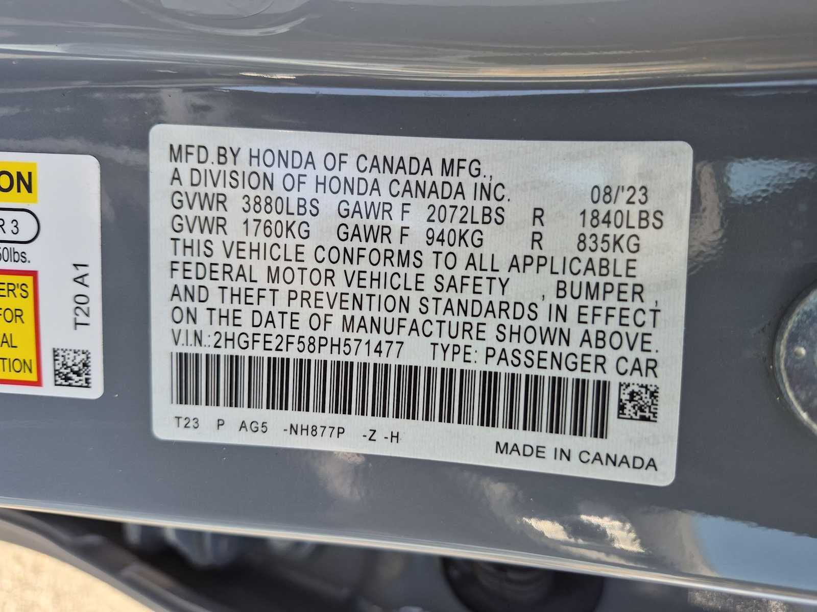 2023 Honda Civic Sport