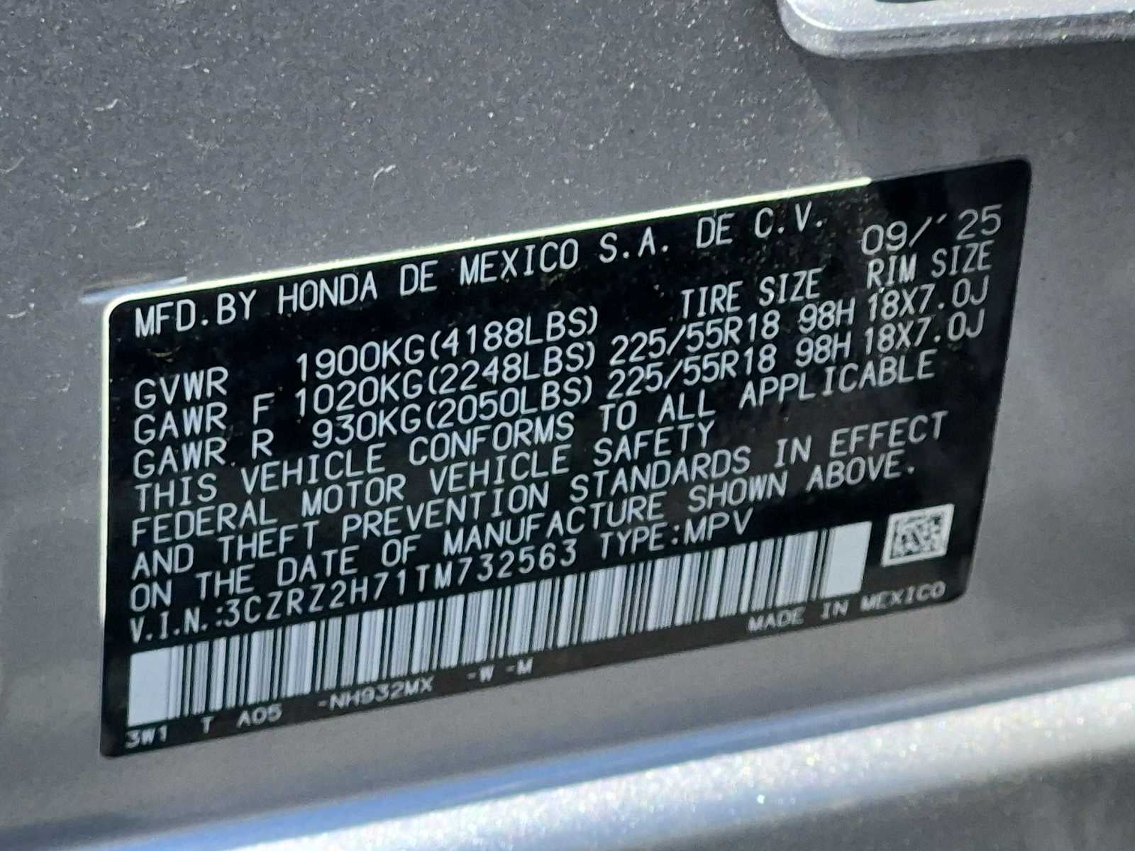 Honda HR-V EX-L 2026