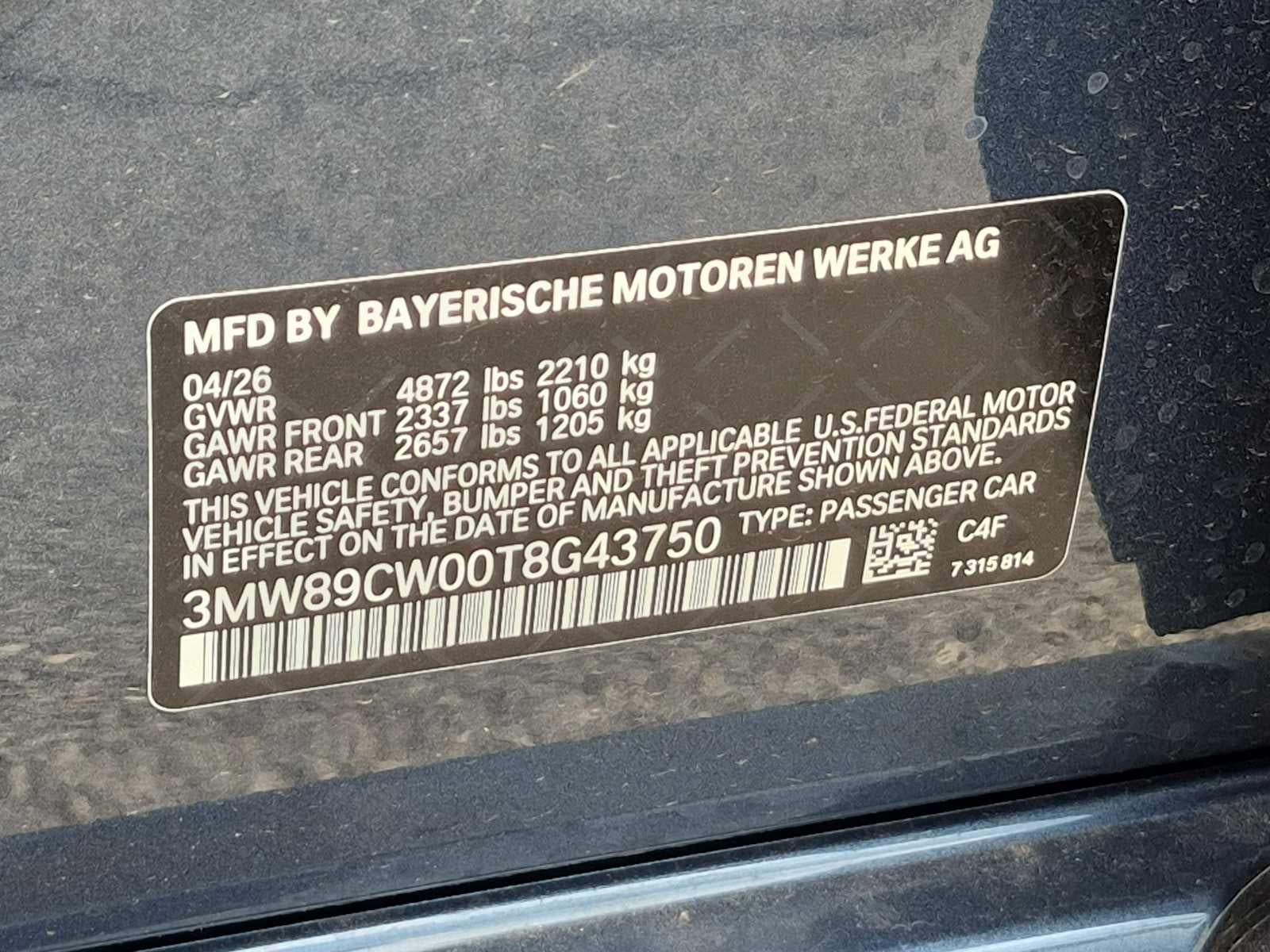 2026 BMW Serie 3 330i NA xDrive