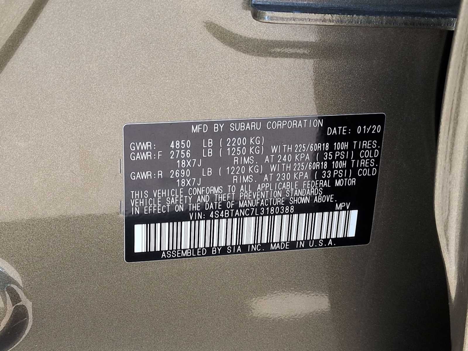 Subaru Outback Limited 2020
