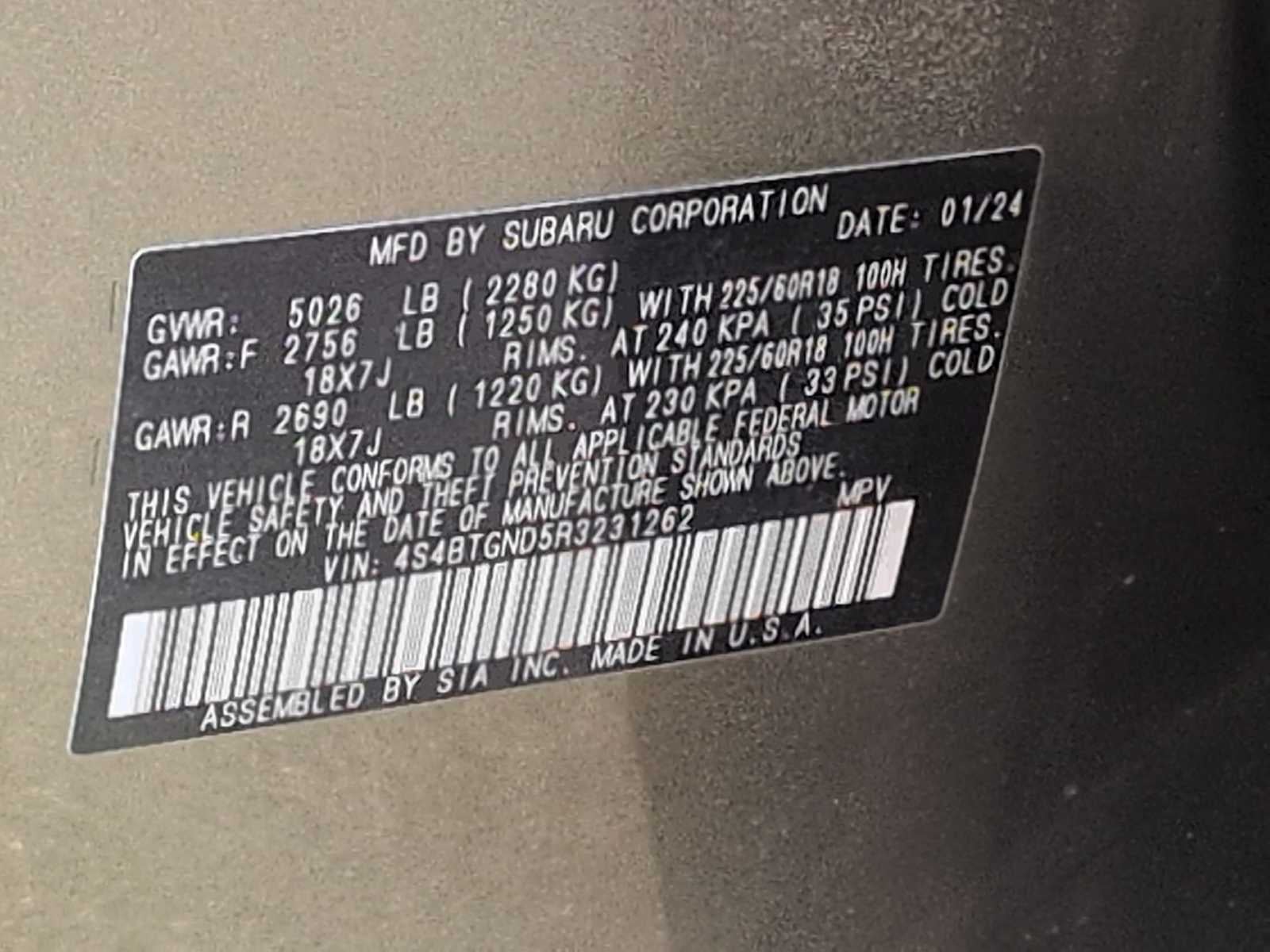 Subaru Outback Limited XT 2024