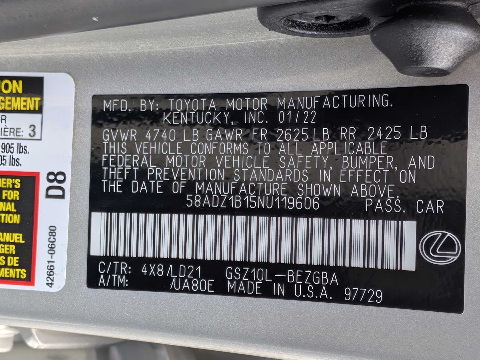 Lexus ES 350 ES 350 2022