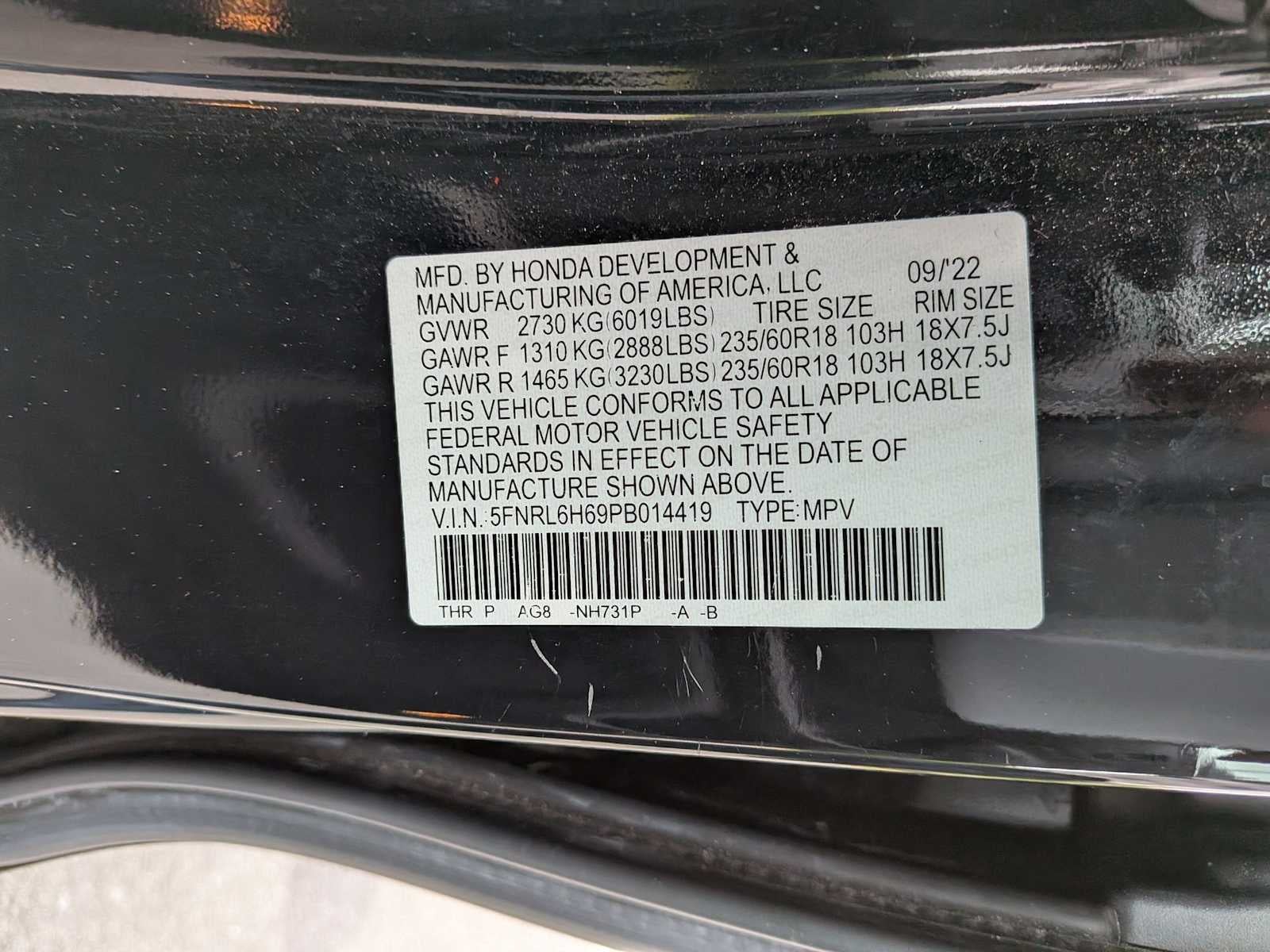 Honda Odyssey EX-L 2023