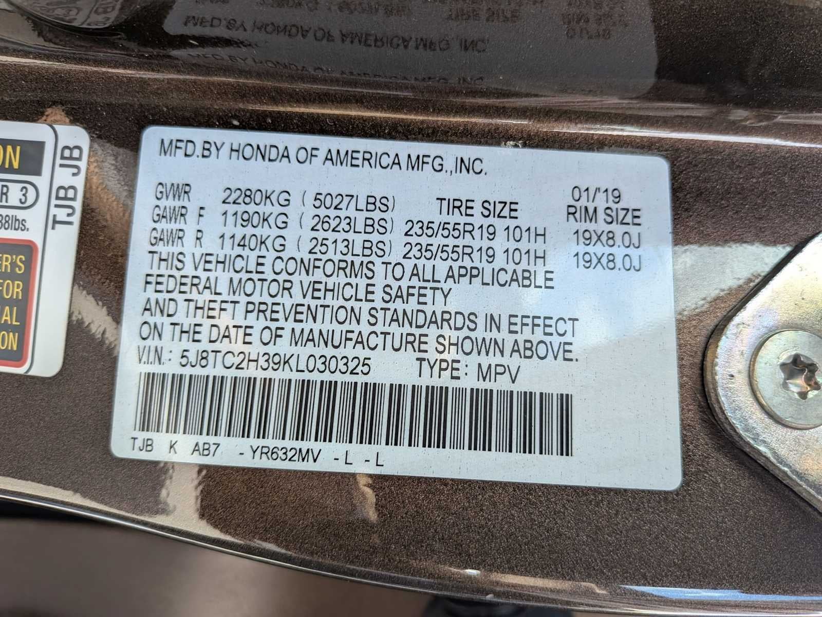 Acura RDX AWD 2019