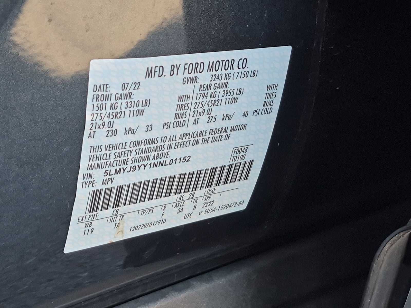 2022 Lincoln Aviator Black Label Grand Touring