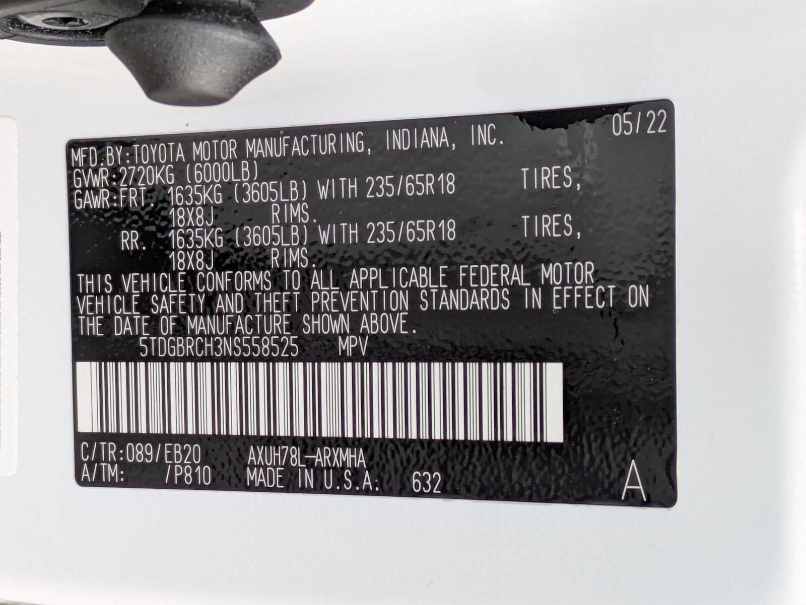 2022 Toyota Highlander Híbrido XLE