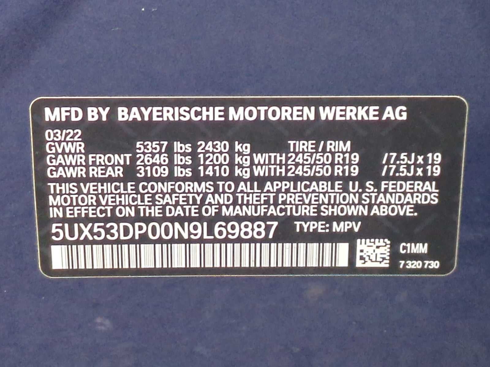 2022 BMW X3 xDrive30i