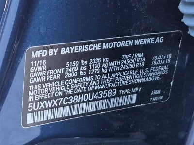 2017 BMW X3 xDrive35i
