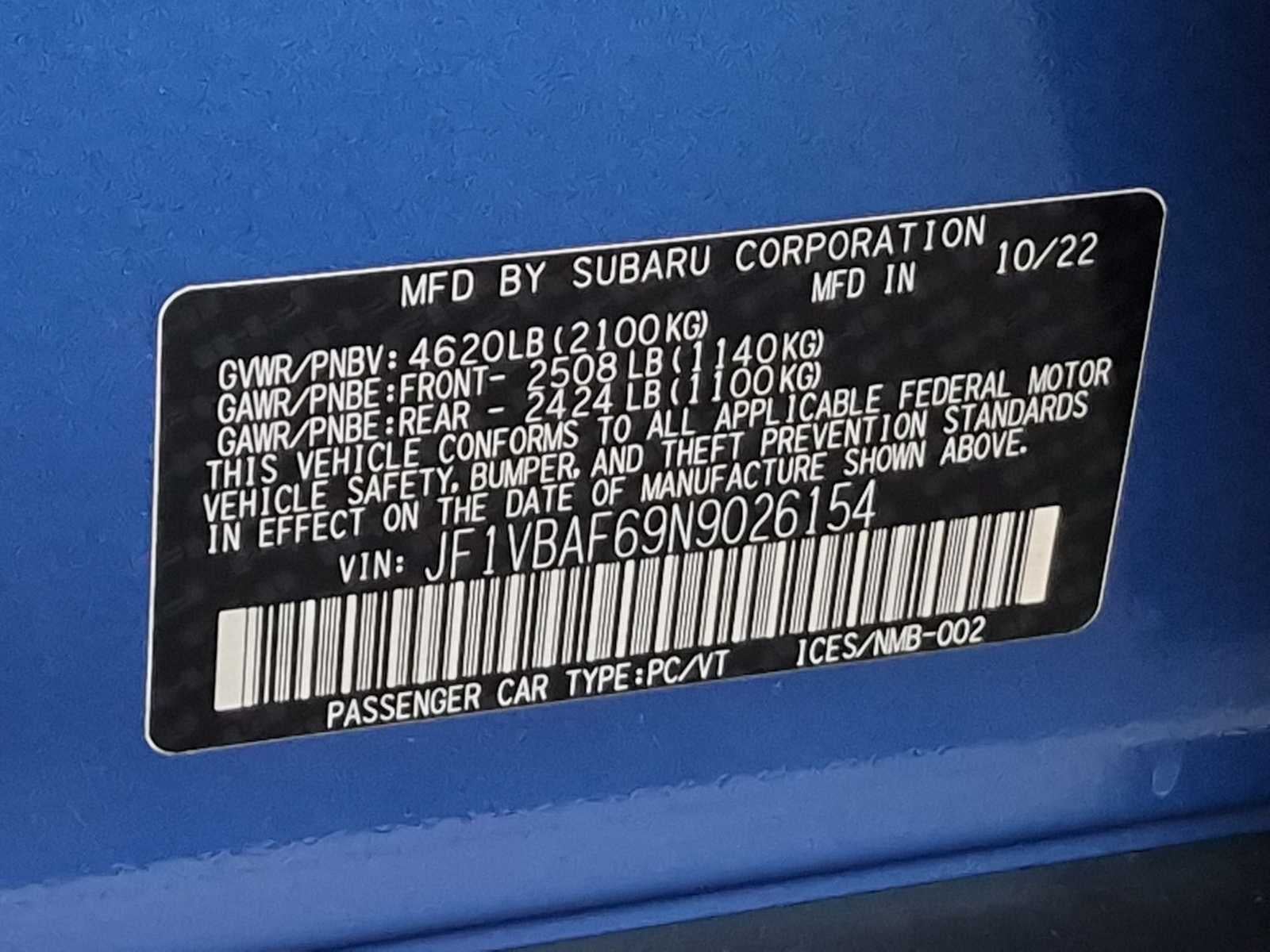 Subaru WRX Premium 2022