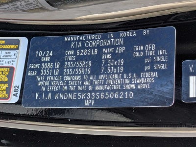 Kia Carnival SX Prestige 2025