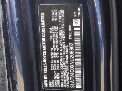 2022 Rolls-Royce Cullinan Sport Utility