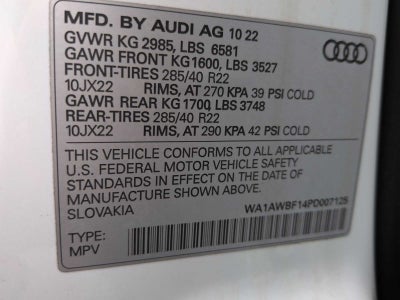 Audi SQ8 Premium Plus 2023