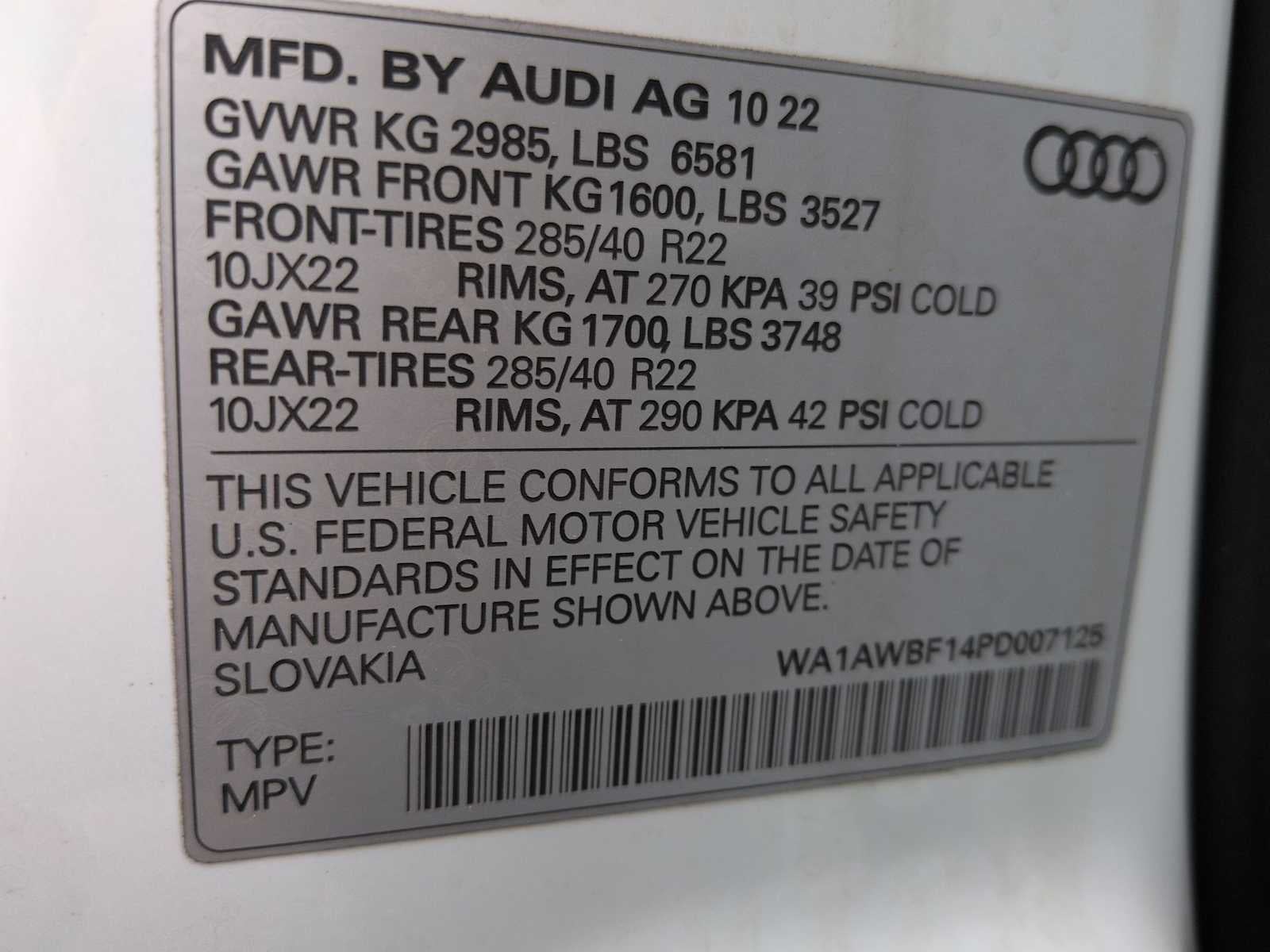 Audi SQ8 Premium Plus 2023