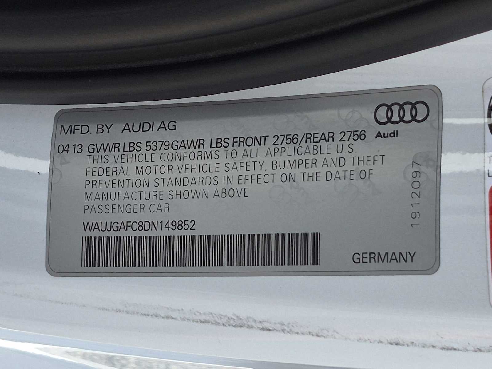 2013 Audi A6 3.0T Prestige