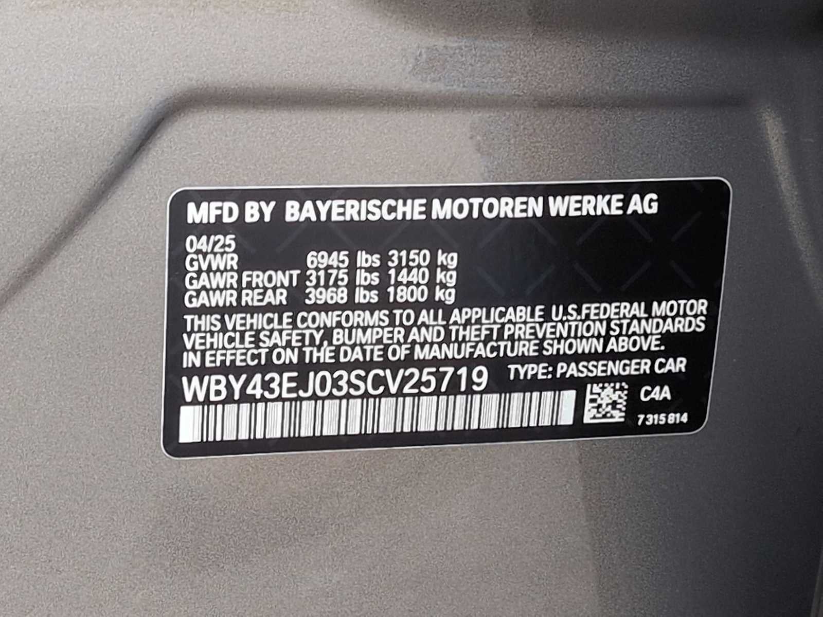 2025 BMW i7 eDrive50