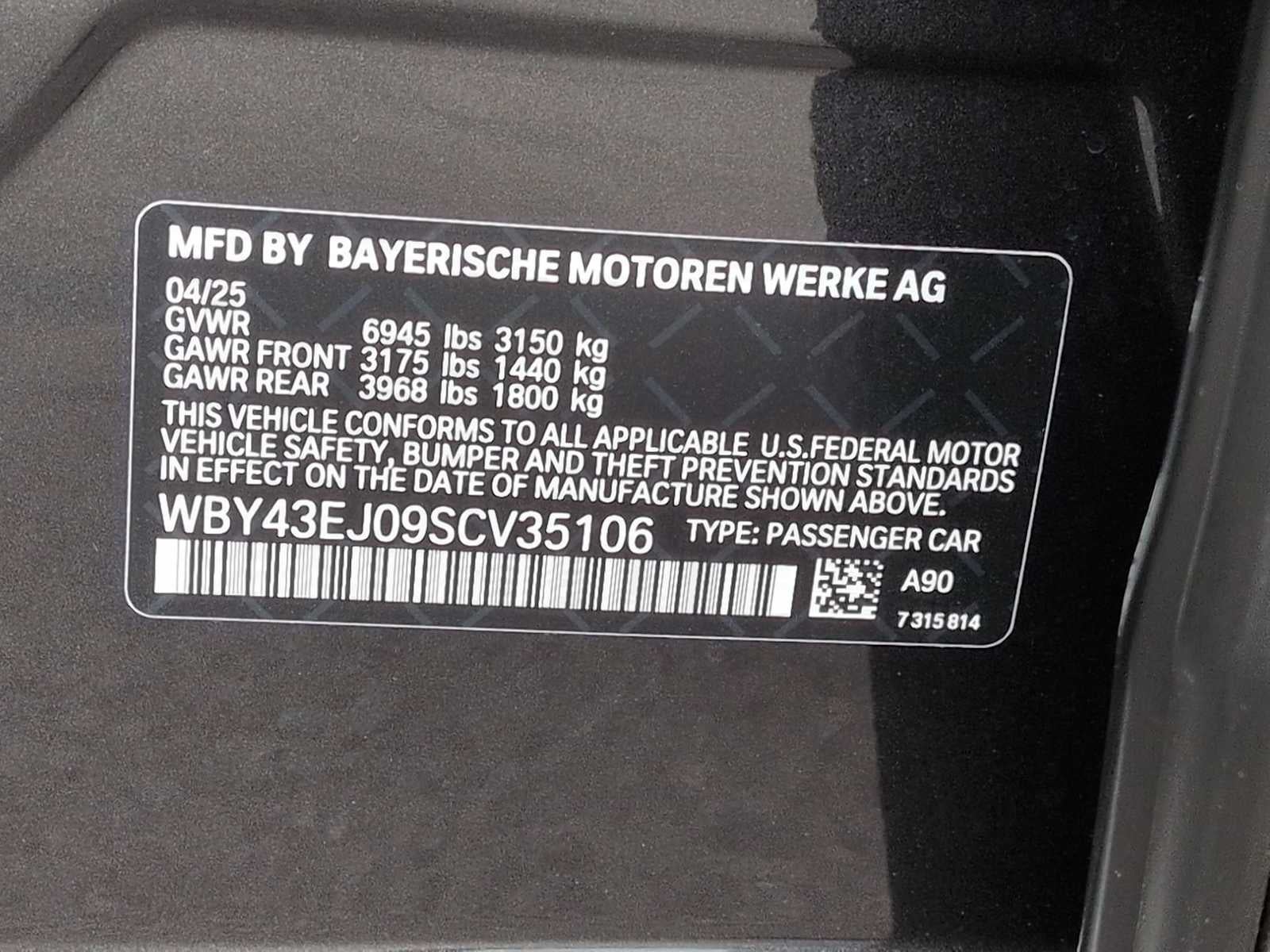 2025 BMW i7 eDrive50
