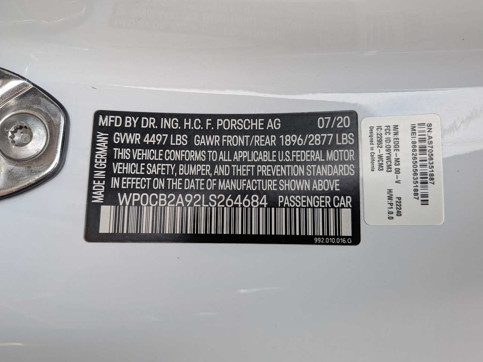 Porsche 911 Carrera S 2020