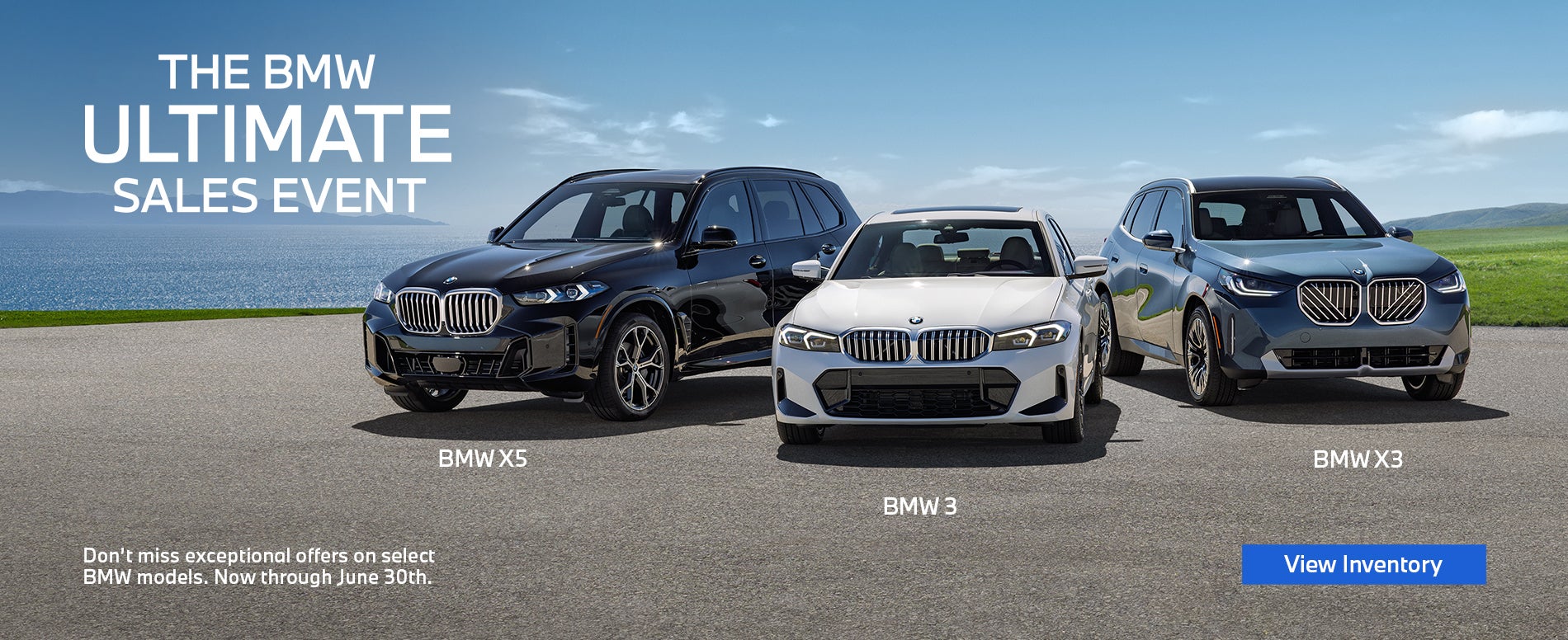 Gran evento de ventas de BMW con los modelos X3, X5 y Serie 3