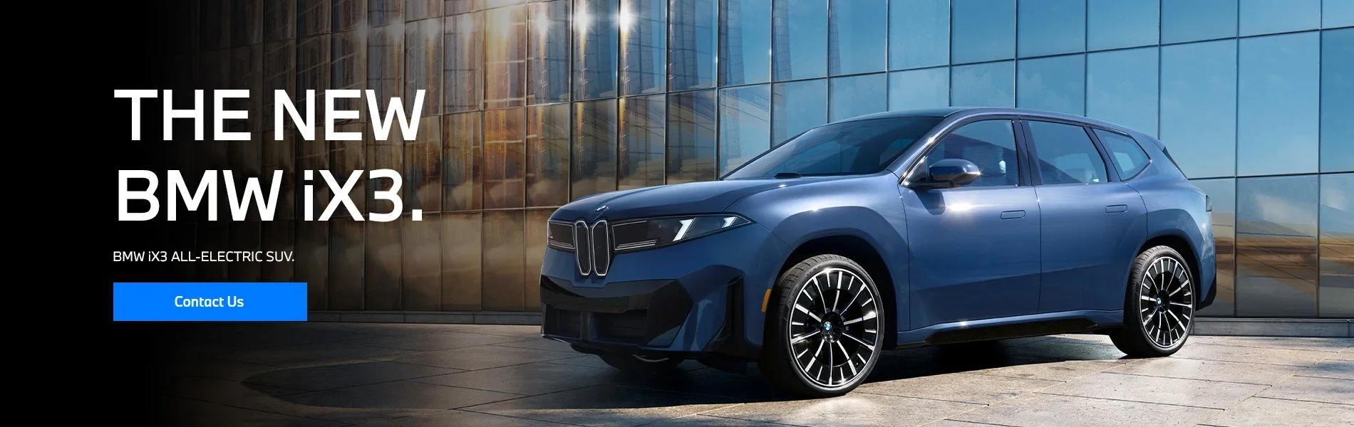 El SUV BMW iX3 aparcado. Haz clic para obtener más información.