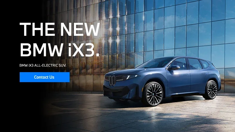El SUV BMW iX3 aparcado. Haz clic para obtener más información.